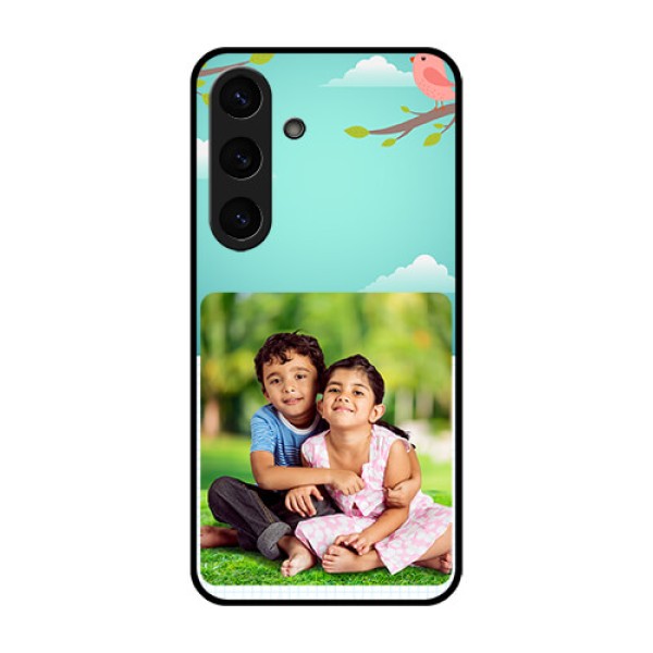 Galaxy S25 Plus 5G Custom Glass Phone CaseDoodle Love Design