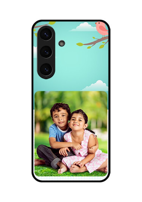 Galaxy S25 Plus 5G Custom Glass Phone CaseDoodle Love Design