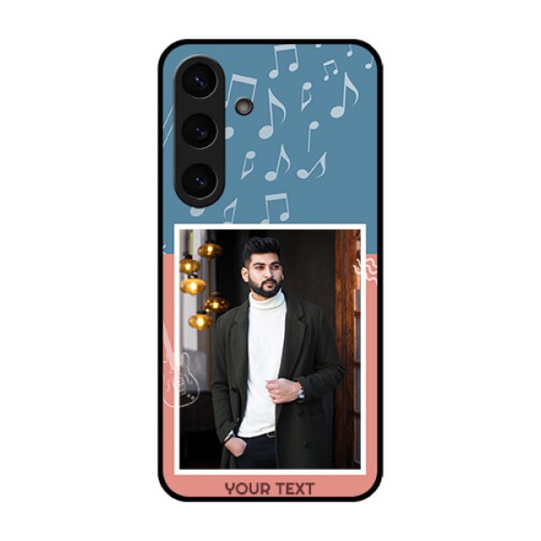 Galaxy S25 Plus 5G Custom Glass Phone CaseWith Color Musical Note Design Galaxy S25 Plus 5G Custom Glass Phone CaseWith Color Musical Note Design