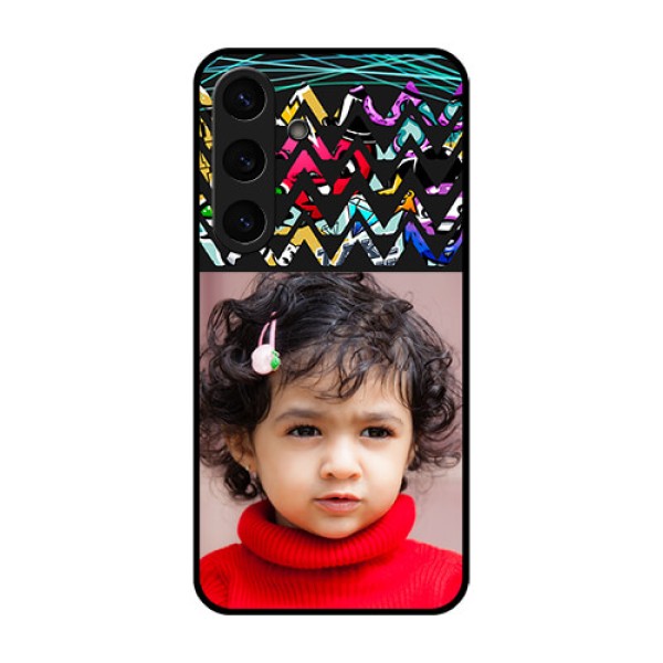 Galaxy S25 Plus 5G Custom Glass Phone CaseNeon Abstract Design