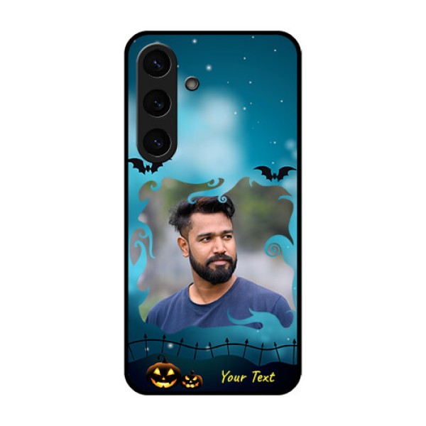 Galaxy S25 Plus 5G Custom Glass Phone CaseHalloween Frame Design
