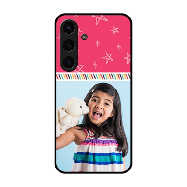 Galaxy S25 Plus 5G Custom Glass Phone CaseLine Art Design