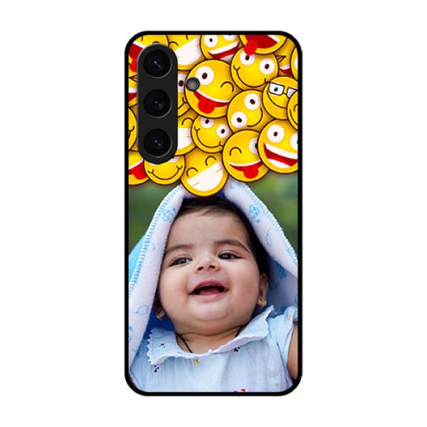 Galaxy S25 Plus 5G Custom Glass Phone CaseWith Smiley Emoji Design Galaxy S25 Plus 5G Custom Glass Phone CaseWith Smiley Emoji Design