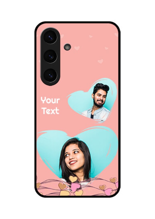 Galaxy S25 Plus 5G Custom Glass Phone CaseLove Doodle Design