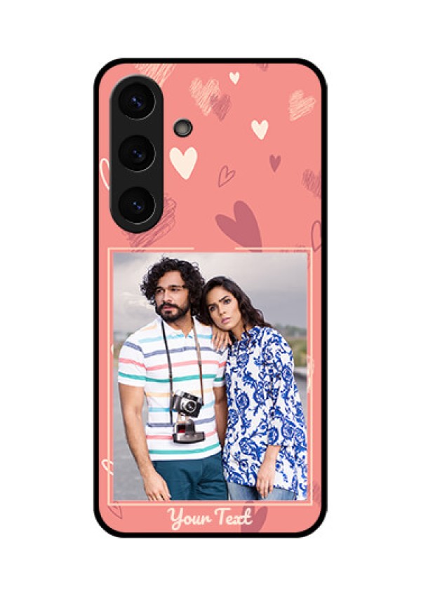 Galaxy S25 Plus 5G Custom Glass Phone CaseLove Doodle Art Design