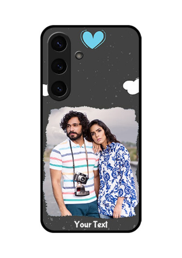Galaxy S25 Plus 5G Custom Glass Phone CaseSplashes With Love Doodles Design