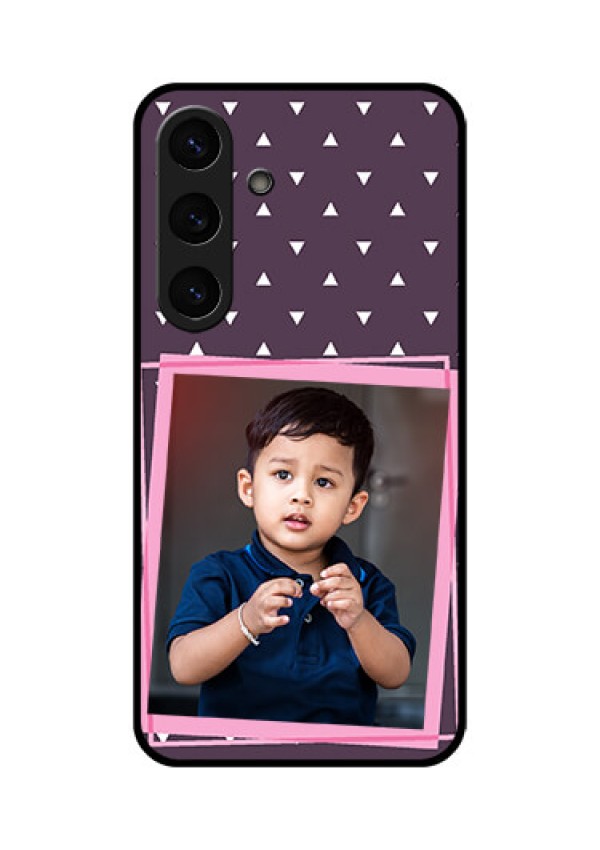 Galaxy S25 Plus 5G Custom Glass Phone CaseTriangle Pattern Dotted Design