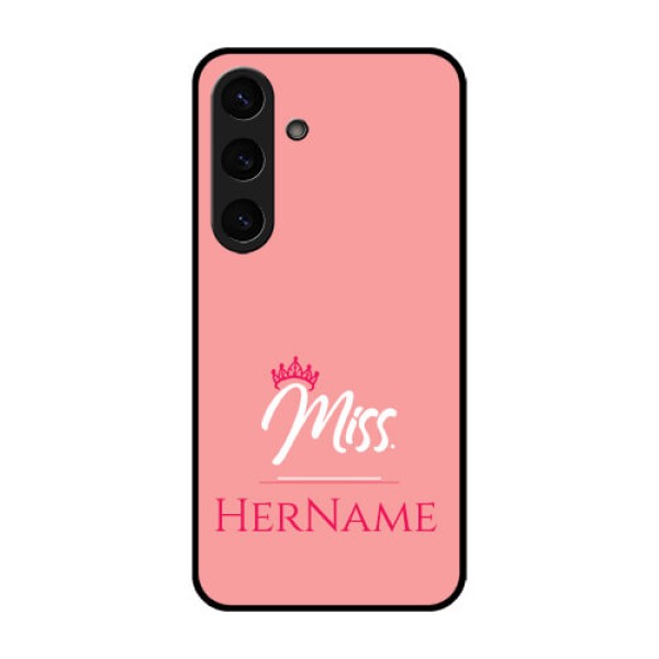 Galaxy S25 Plus 5G Custom Glass Phone CaseMrs With Name Design