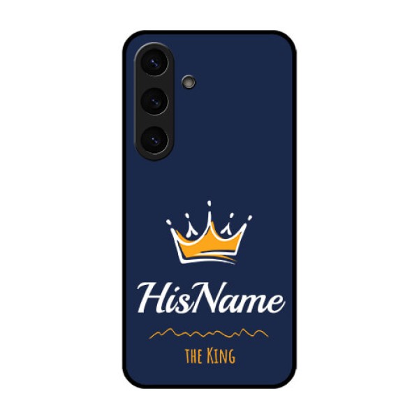 Galaxy S25 Plus 5G Custom Glass Phone CaseKing With Name Design