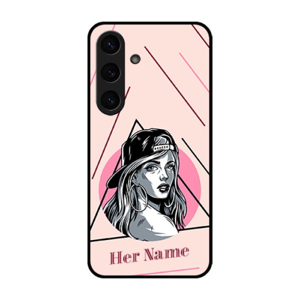 Galaxy S25 Plus 5G Custom Glass Phone CaseRockstar Girl Design Galaxy S25 Plus 5G Custom Glass Phone CaseRockstar Girl Design