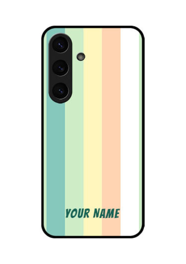 Galaxy S25 Plus 5G Custom Glass Phone CaseMulti - Colour Stripes Design