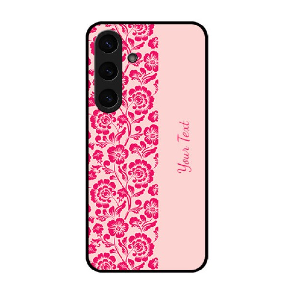 Galaxy S25 Plus 5G Custom Glass Phone CaseAttractive Floral Pattern Design Galaxy S25 Plus 5G Custom Glass Phone CaseAttractive Floral Pattern Design