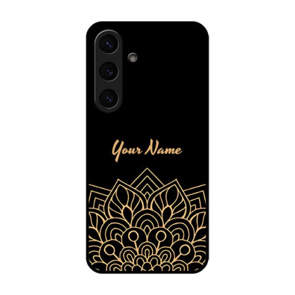Galaxy S25 Plus 5G Custom Glass Phone CaseGolden Mandala Design