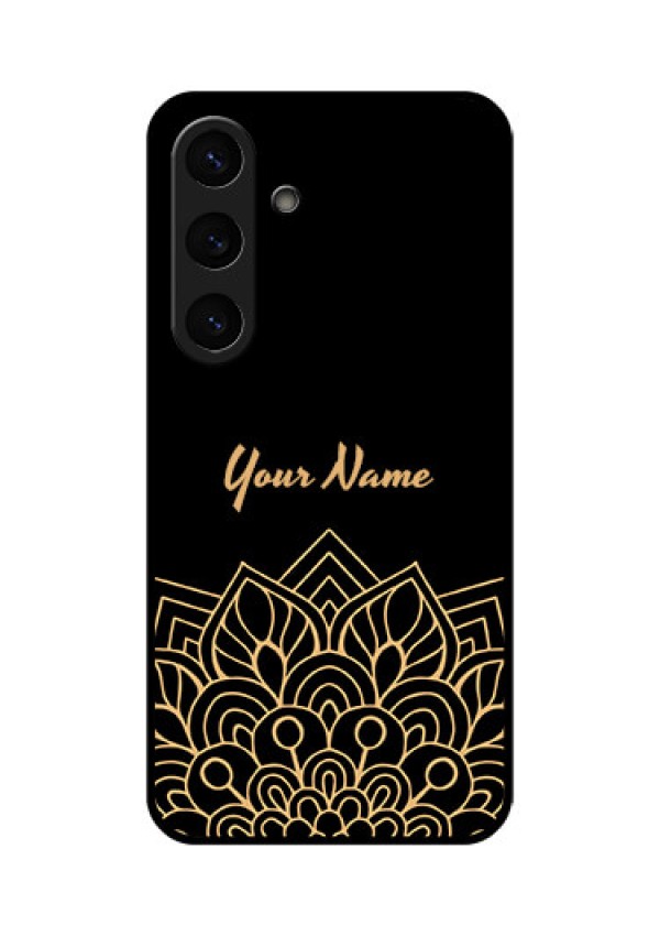 Galaxy S25 Plus 5G Custom Glass Phone CaseGolden Mandala Design