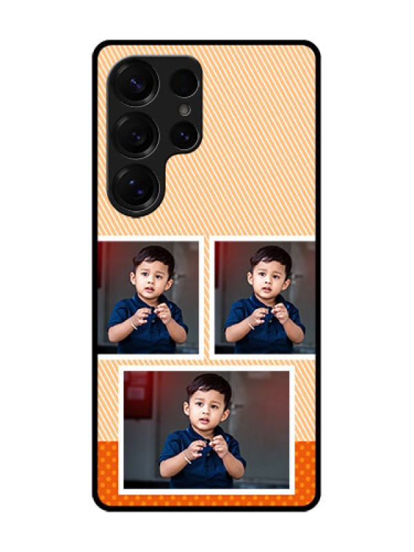 Custom Galaxy S25 Ultra 5G Custom Glass Phone CaseBulk Photos Upload Design