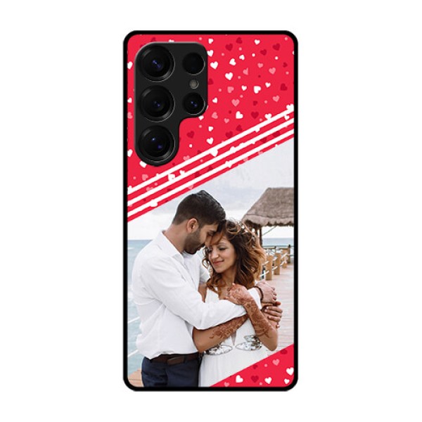 Galaxy S25 Ultra 5G Custom Glass Phone CaseValentines Gift Design