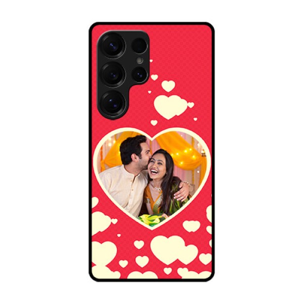 Galaxy S25 Ultra 5G Custom Glass Phone CaseLove Symbols Phone Cover Design