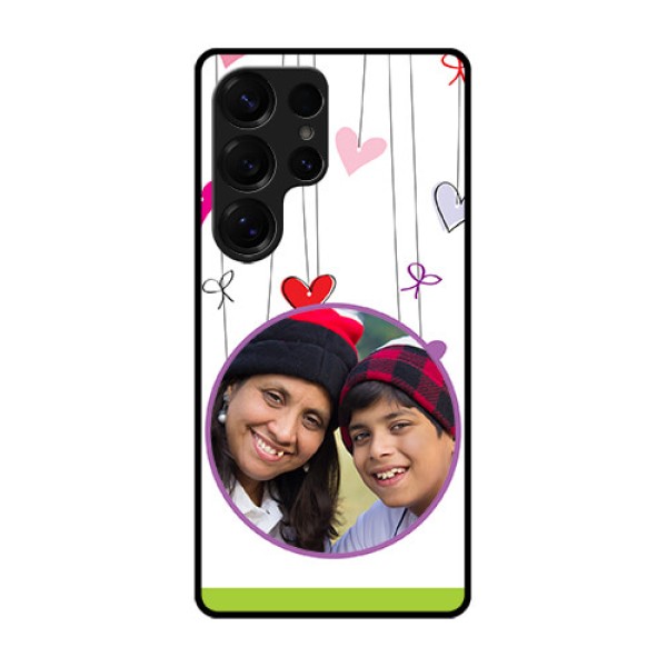 Galaxy S25 Ultra 5G Custom Glass Phone CaseCute Kids Phone Case Design