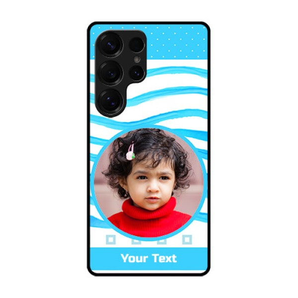 Galaxy S25 Ultra 5G Custom Glass Phone CaseSimple Blue Case Design Galaxy S25 Ultra 5G Custom Glass Phone CaseSimple Blue Case Design