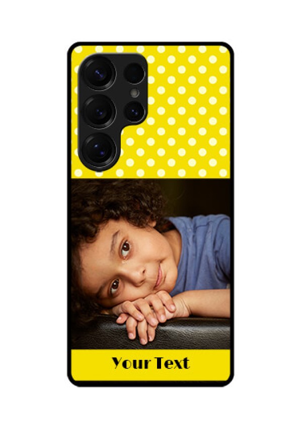 Galaxy S25 Ultra 5G Custom Glass Phone CaseBright Yellow Case Design