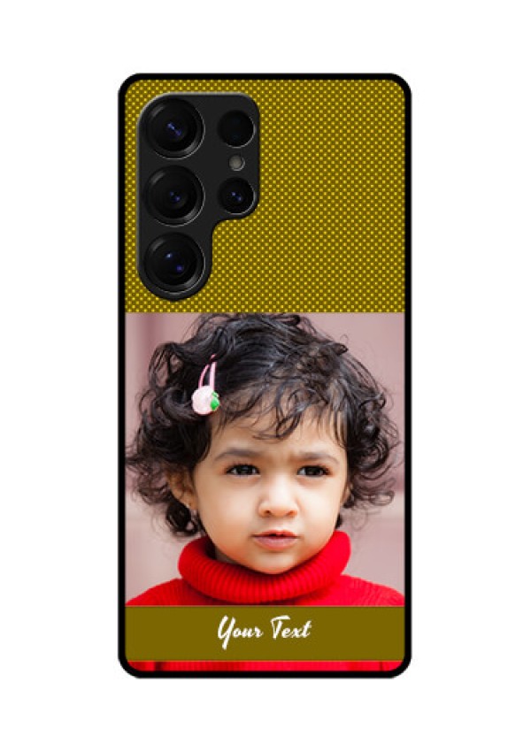 Galaxy S25 Ultra 5G Custom Glass Phone CaseSimple Green Color Design