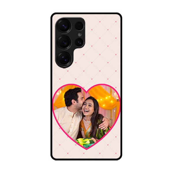 Galaxy S25 Ultra 5G Custom Glass Phone CaseHeart Shape Design