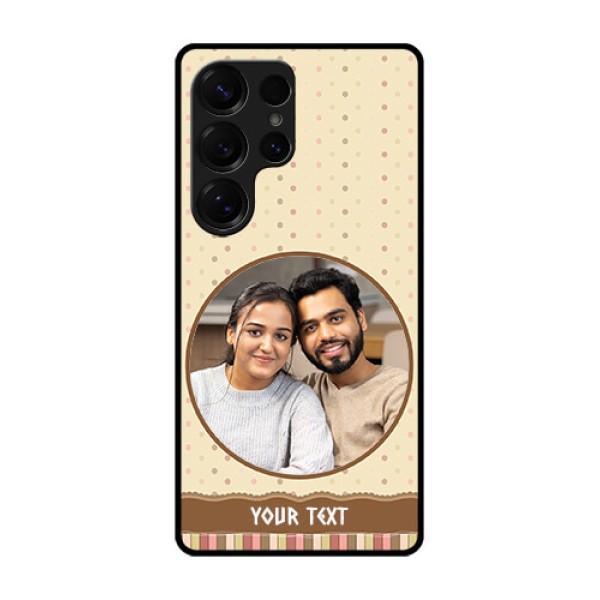 Galaxy S25 Ultra 5G Custom Glass Phone CaseBrown Dotted Mobile Case Design Galaxy S25 Ultra 5G Custom Glass Phone CaseBrown Dotted Mobile Case Design