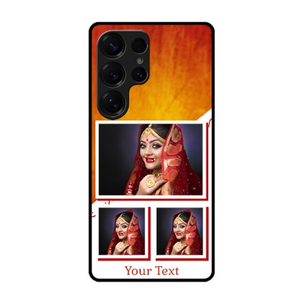 Galaxy S25 Ultra 5G Custom Glass Phone CaseWedding Memories Design Galaxy S25 Ultra 5G Custom Glass Phone CaseWedding Memories Design