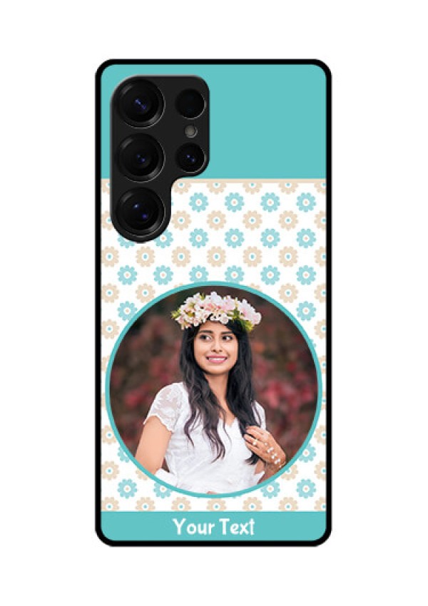 Galaxy S25 Ultra 5G Custom Glass Phone CaseBeautiful Flowers Design