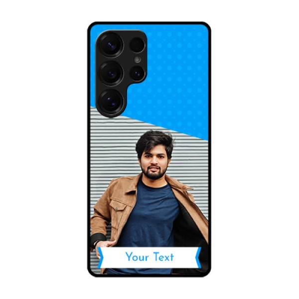 Galaxy S25 Ultra 5G Custom Glass Phone CaseSimple Blue Color Design Galaxy S25 Ultra 5G Custom Glass Phone CaseSimple Blue Color Design