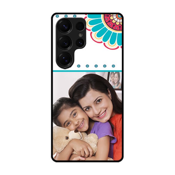 Galaxy S25 Ultra 5G Custom Glass Phone CaseFlower Design