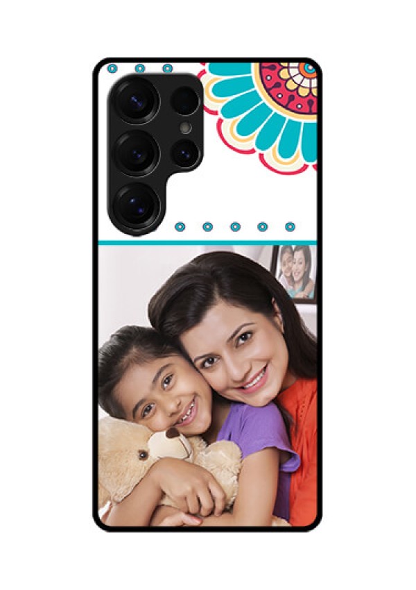 Galaxy S25 Ultra 5G Custom Glass Phone CaseFlower Design