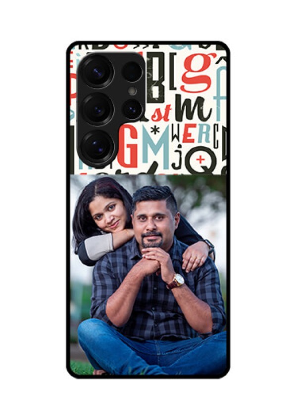 Galaxy S25 Ultra 5G Custom Glass Phone CaseAlphabet Design