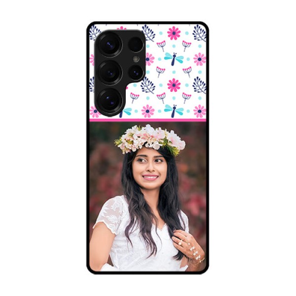 Galaxy S25 Ultra 5G Custom Glass Phone CaseColorful Flower Design