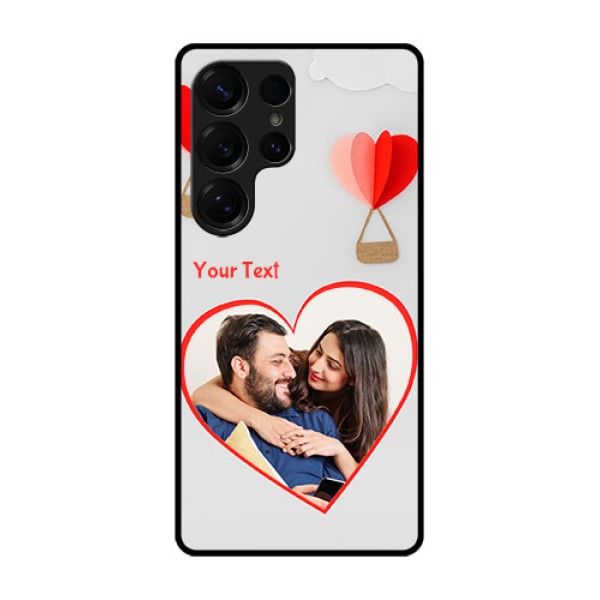 Galaxy S25 Ultra 5G Custom Glass Phone CaseParachute Love Design