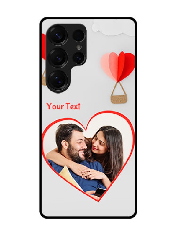 Custom Galaxy S25 Ultra 5G Custom Glass Phone CaseParachute Love Design