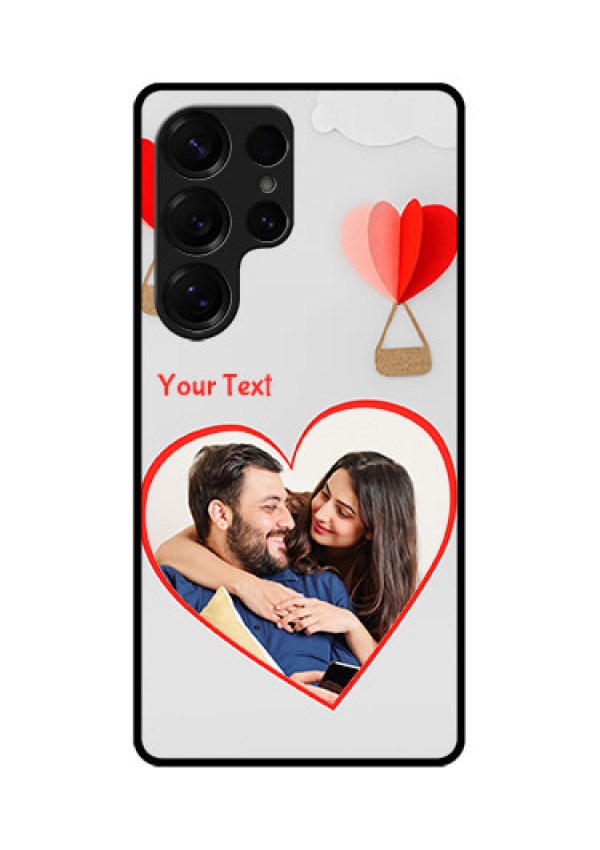 Galaxy S25 Ultra 5G Custom Glass Phone CaseParachute Love Design