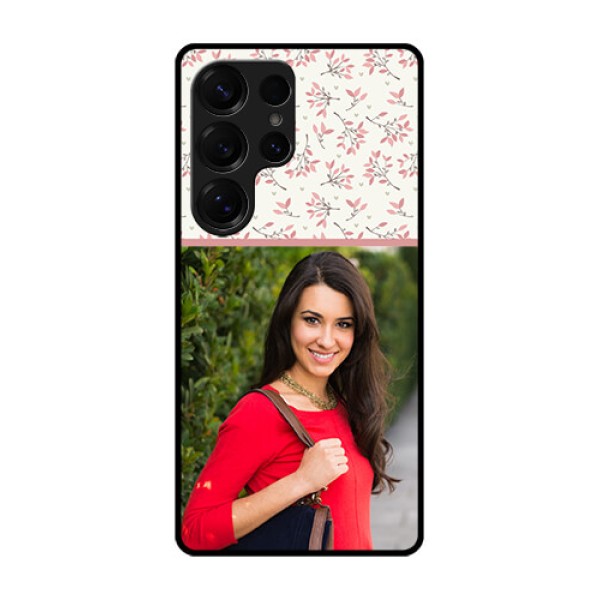 Galaxy S25 Ultra 5G Custom Glass Phone CaseStunning Floral Design