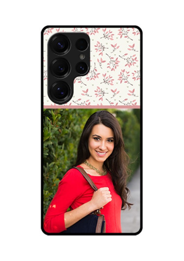 Galaxy S25 Ultra 5G Custom Glass Phone CaseStunning Floral Design