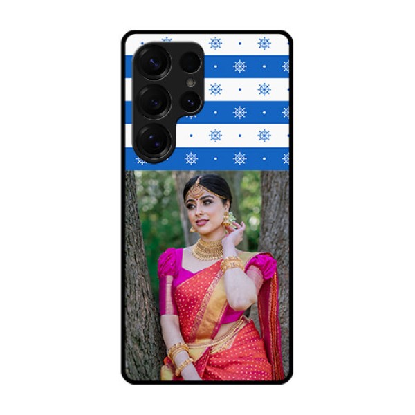 Galaxy S25 Ultra 5G Custom Glass Phone CaseSnow Pattern Design