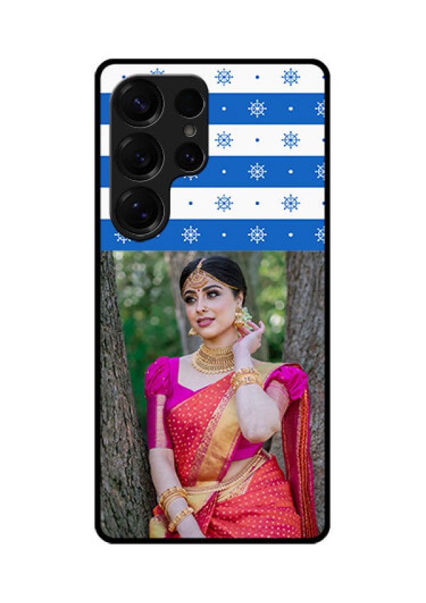 Galaxy S25 Ultra 5G Custom Glass Phone CaseSnow Pattern Design