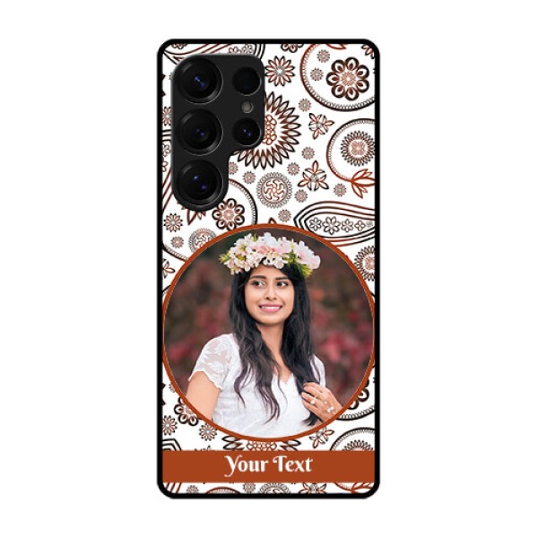 Galaxy S25 Ultra 5G Custom Glass Phone CaseAbstract Flower Design