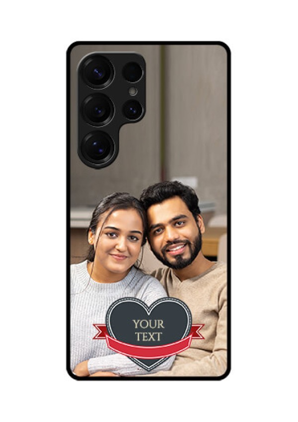 Galaxy S25 Ultra 5G Custom Glass Phone CaseJust Married Couple Design