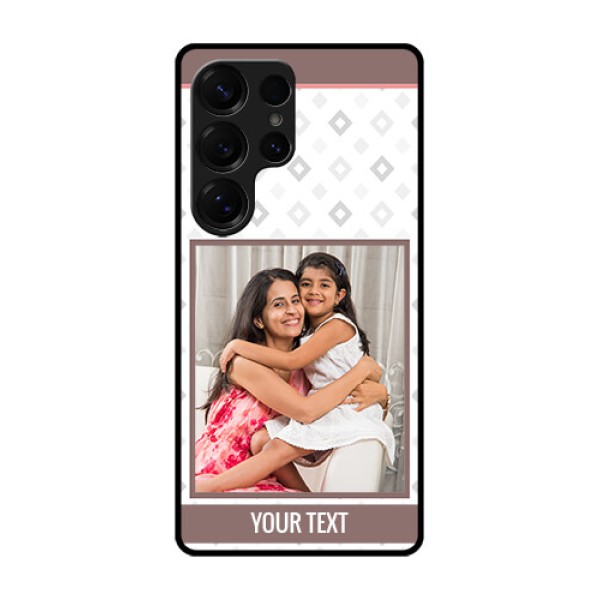 Galaxy S25 Ultra 5G Custom Glass Phone CaseSimple Diamond Design Galaxy S25 Ultra 5G Custom Glass Phone CaseSimple Diamond Design