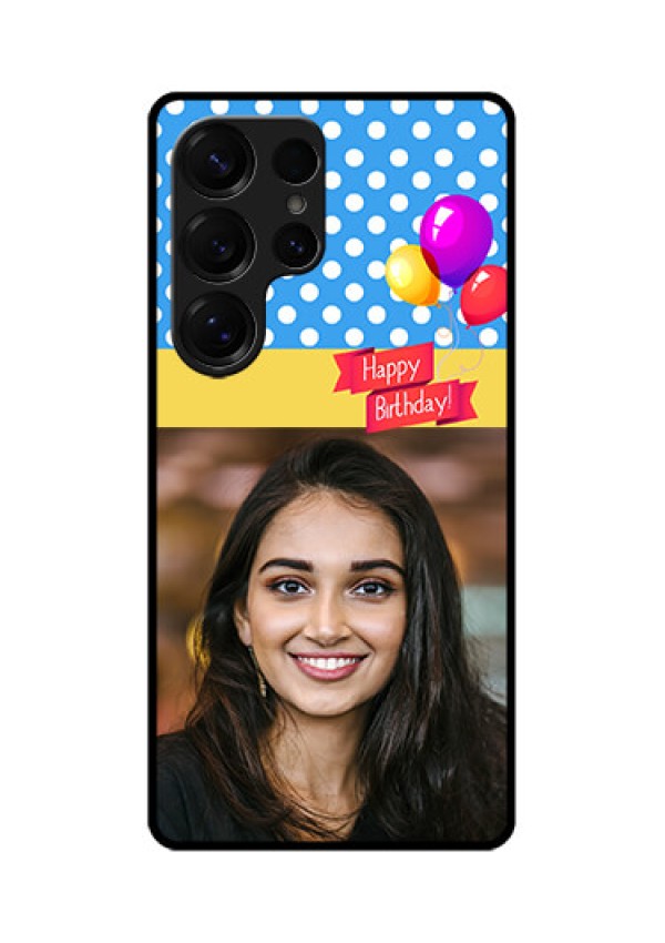 Galaxy S25 Ultra 5G Custom Glass Phone CaseHappy Birthday Design