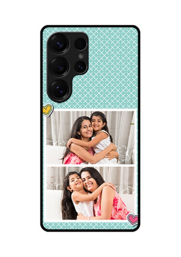 Galaxy S25 Ultra 5G Custom Glass Phone Case2 Image Holder With Pattern Design