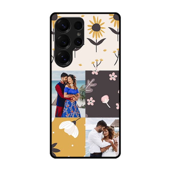 Galaxy S25 Ultra 5G Custom Glass Phone Case3 Images With Floral Design Galaxy S25 Ultra 5G Custom Glass Phone Case3 Images With Floral Design