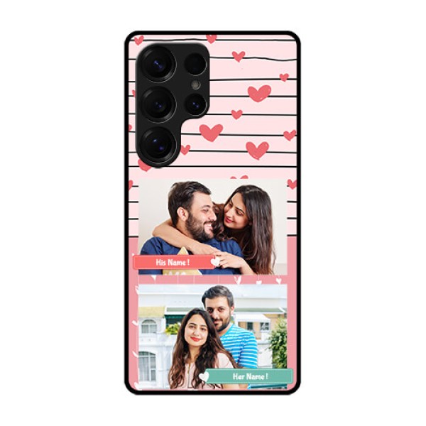 Galaxy S25 Ultra 5G Custom Glass Phone CasePhoto With Heart Design Galaxy S25 Ultra 5G Custom Glass Phone CasePhoto With Heart Design