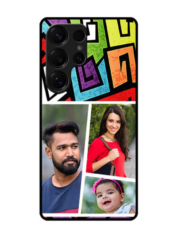 Custom Galaxy S25 Ultra 5G Custom Glass Phone CaseGraffiti Pattern Design