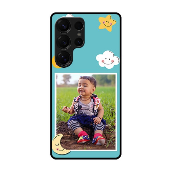 Galaxy S25 Ultra 5G Custom Glass Phone CaseSmiley Kids Stars Design Galaxy S25 Ultra 5G Custom Glass Phone CaseSmiley Kids Stars Design